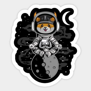 Astronaut Floki Inu Coin  Floki Army To The Moon Crypto Token Cryptocurrency Wallet Birthday Gift For Men Women Kids Sticker